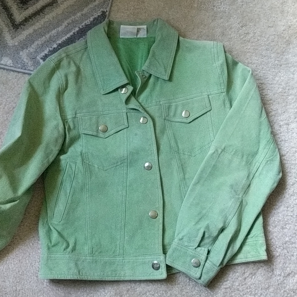 Green Genuine Leather Jacket